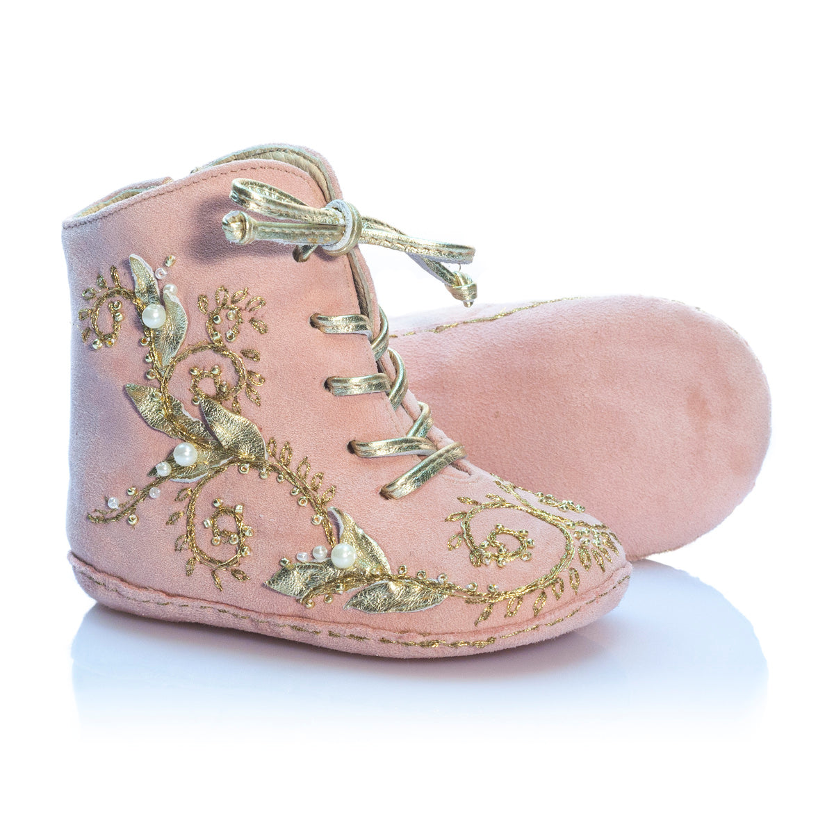 Fleur Océane - Pink - Vibys baby shoes sole