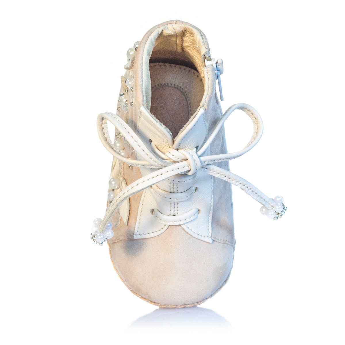 Vibys Baby Shoes Porcelain Ivy top view
