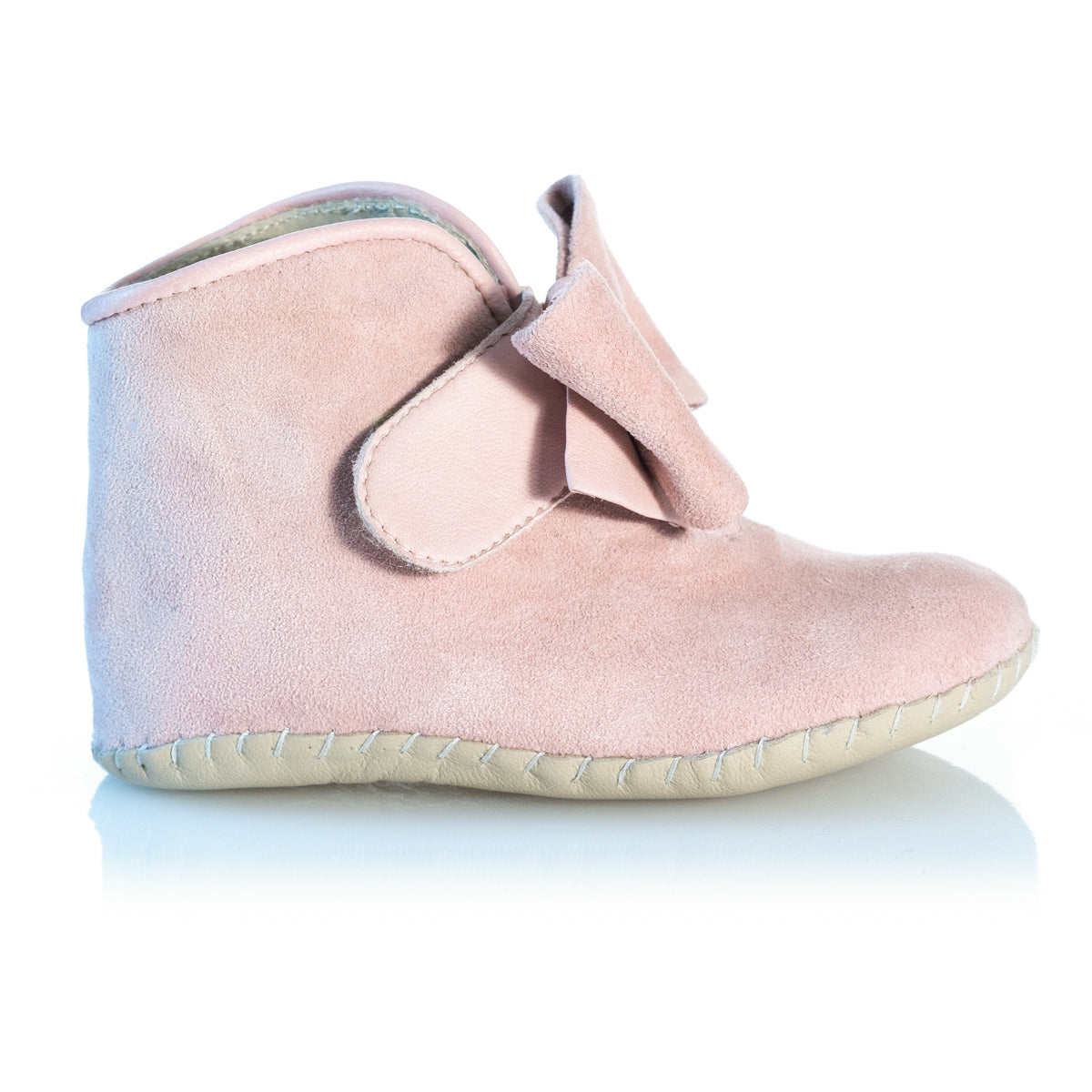 Vibys-Baby-Shoes-Puppy-Paws-Bow-Topped-Pink-side-view