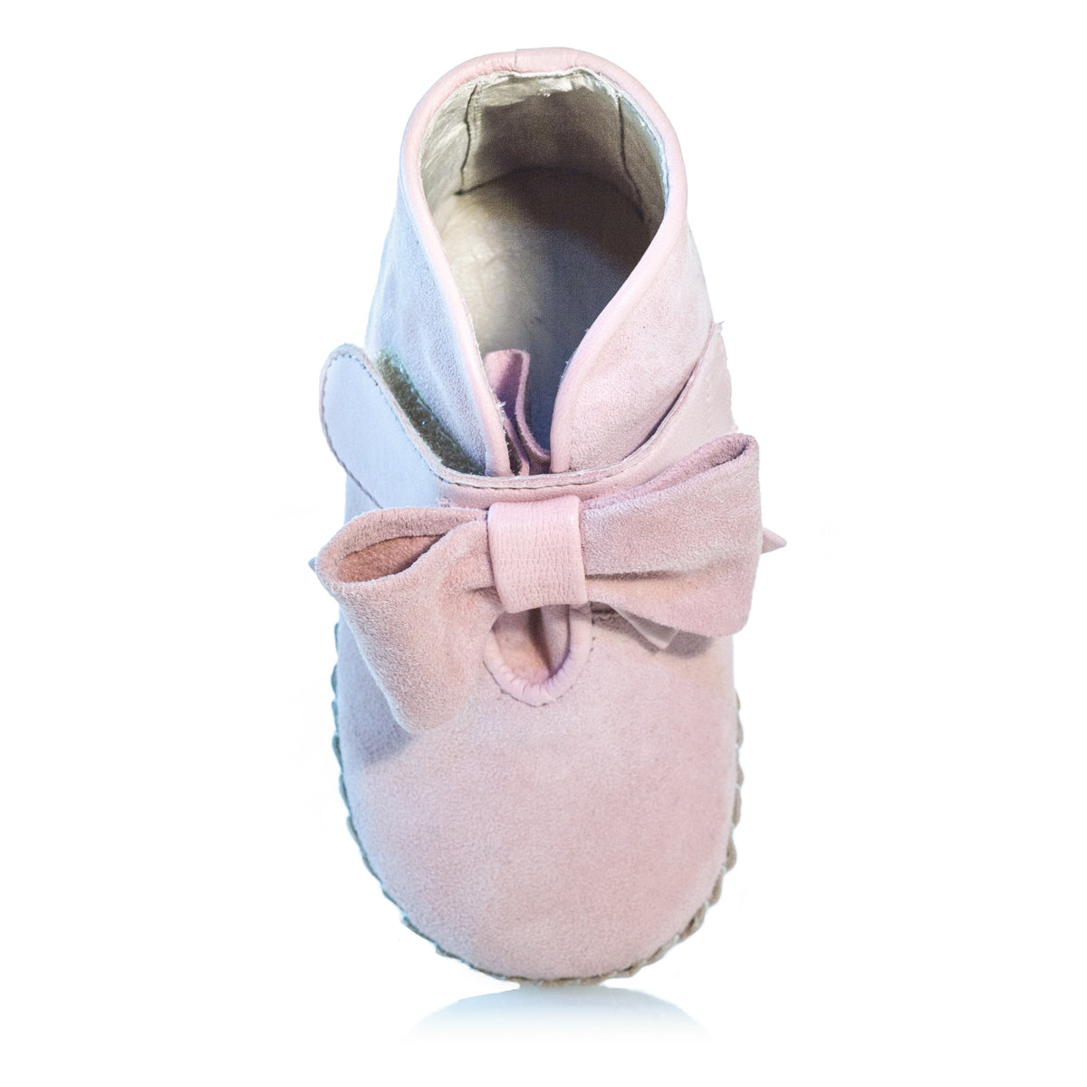 Vibys-Baby-Shoes-Puppy-Paws-Bow-Topped-Pink-top-view
