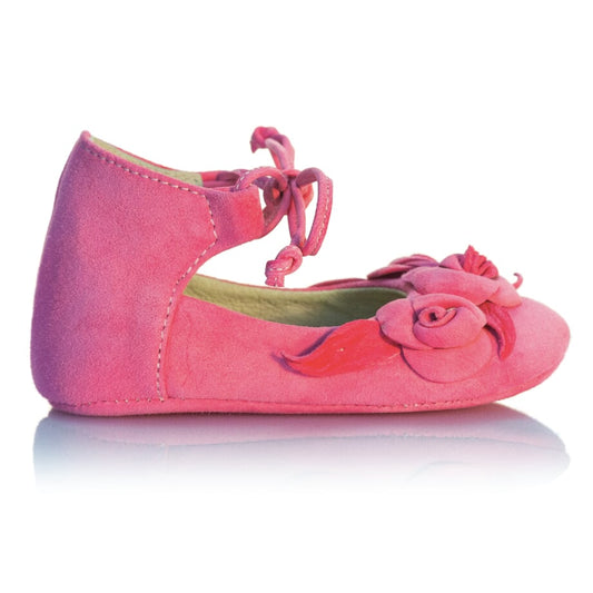 Vibys-Soft-soled-Handmade-Leather-Baby-Shoes-Berry-Bloom-side-view