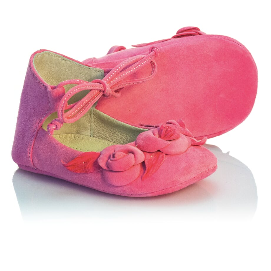 Vibys-Barefoot-Leather-Baby-Shoes-Pink-Berry-Bloom-sole-view