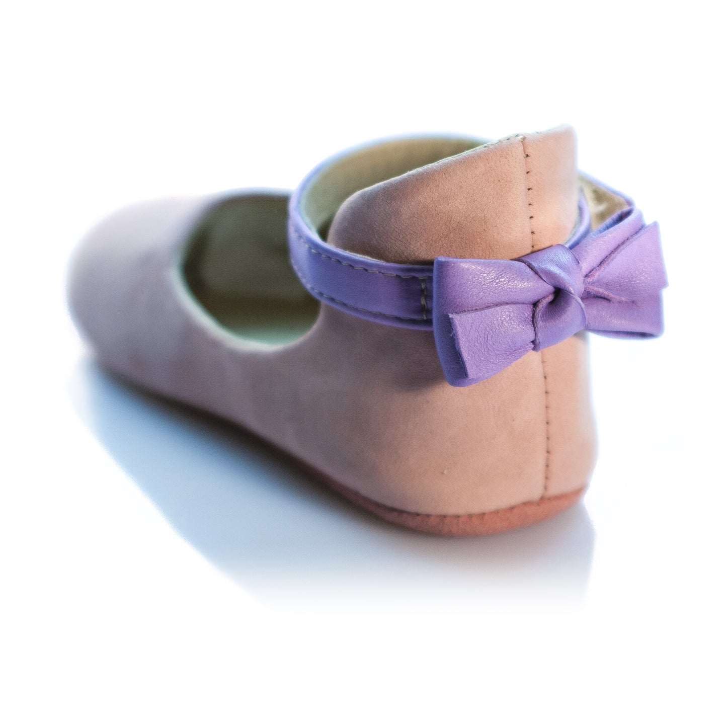 Vibys-Bow-Embellished-Leather-Girl-Ballerinas-Daphne-Pink-back-view