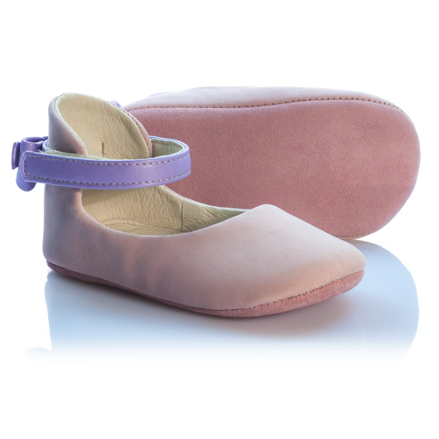 Vibys-Bow-Embellished-Leather-Girl-Mary-Janes-Daphne-Pink-sole-view